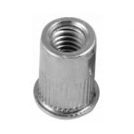 10-32 MSR Series Small Flange Ribbed Rivet Nut Steel (100 pieces per package)